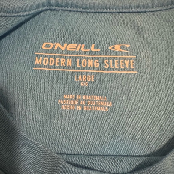 New O'Neill Blue & Teal Modern Long Sleeve Tee Size Large - Picture 4 of 5
